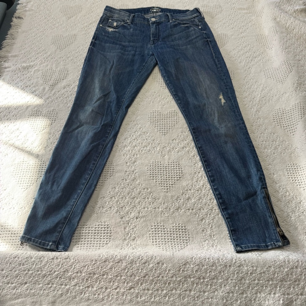 Mother Blue Skinny Jeans (28)